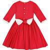 Luna Long Sleeve Smocked Dress, Red - Dresses - 5