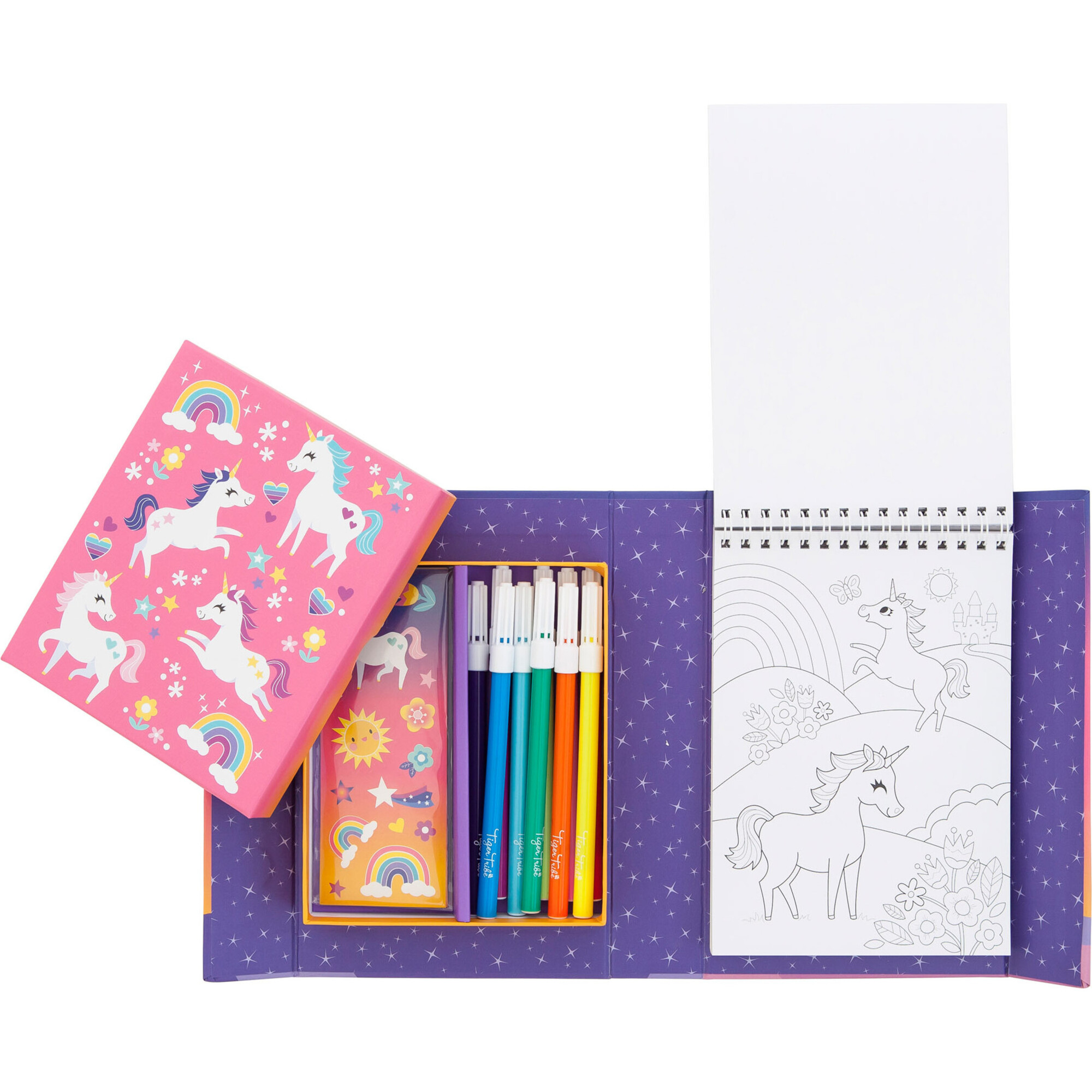 Tiger Tribe: Coloring Set - Unicorn Magic Activity Set w/ Stickers - Coloring - 1