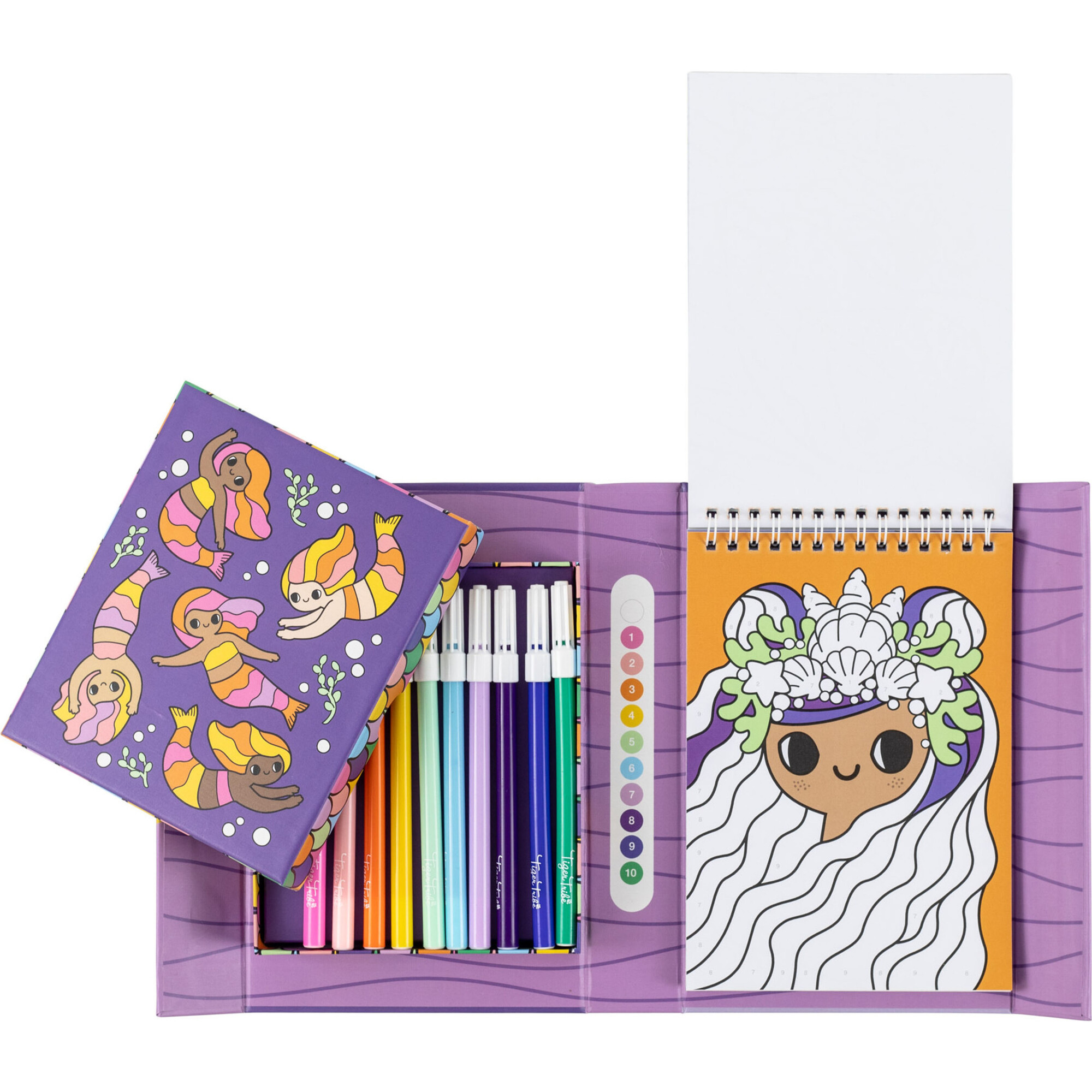 Tiger Tribe: Color By Numbers - Mermaids & Friends Activity Set - Coloring - 1