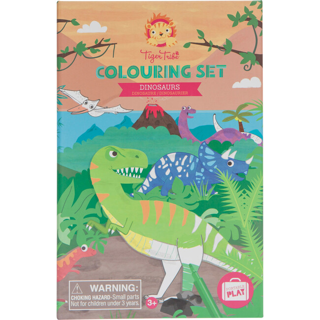 Tiger Tribe: Coloring Set - Dinosaur - Activity Set w/ Stickers - Coloring - 2