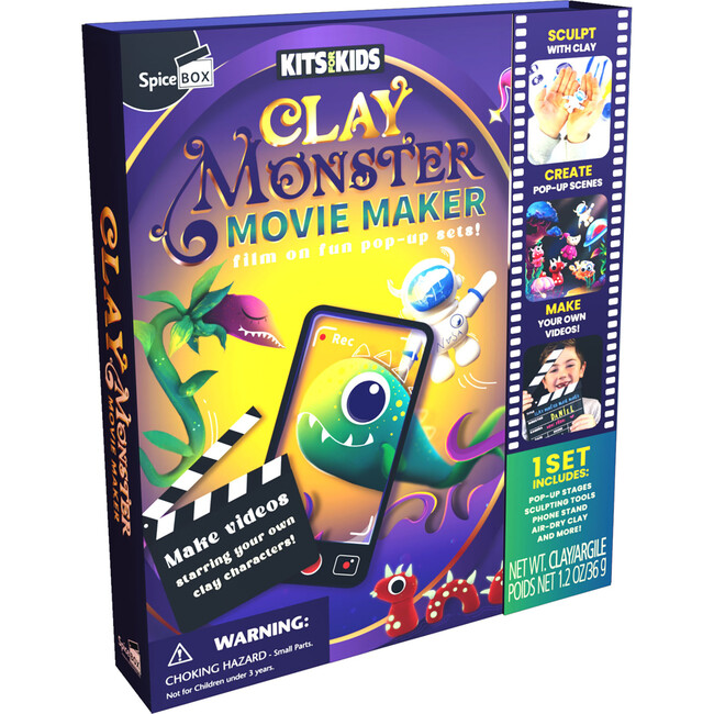 Kits For Kids: Clay Monster Movie Maker - DIY Film On Fun Pop-Up Sets