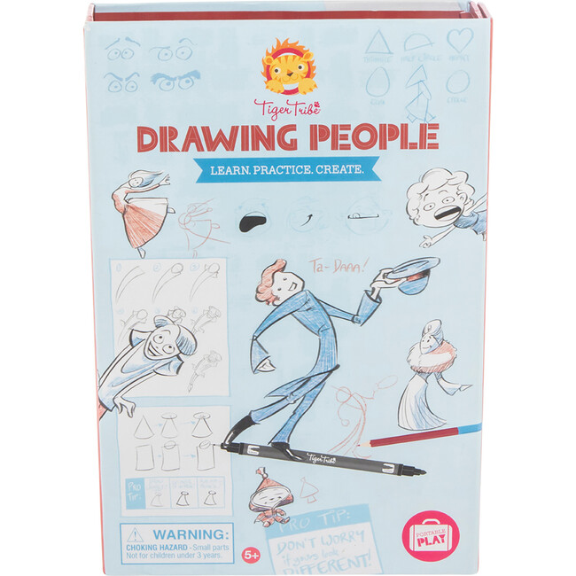 Tiger Tribe: Drawing People - Learn. Practice. Create, Drawing Set & Guide - Coloring - 3