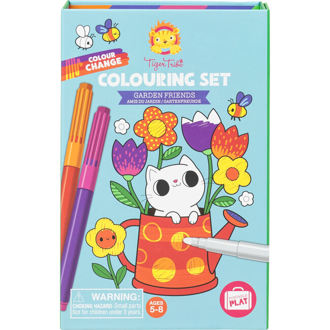 Tiger Tribe: Color Change Coloring Set - Garden Friends Activity Set - Coloring - 3