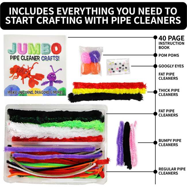 Make & Play: Jumbo Pipe Cleaner Crafts Activity Kit - Arts & Crafts - 3