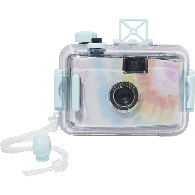 Sunnylife: Underwater Camera - Tie Dye - Blue & Pastels, Retro Film Camera