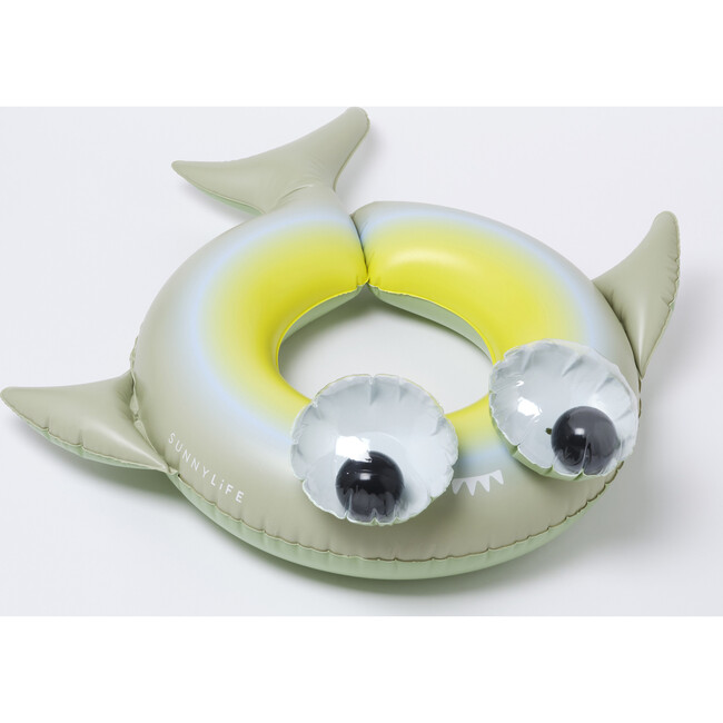 Sunnylife: Kiddy Pool Ring - Shark Tribe - Khaki Green, Inflatable Float