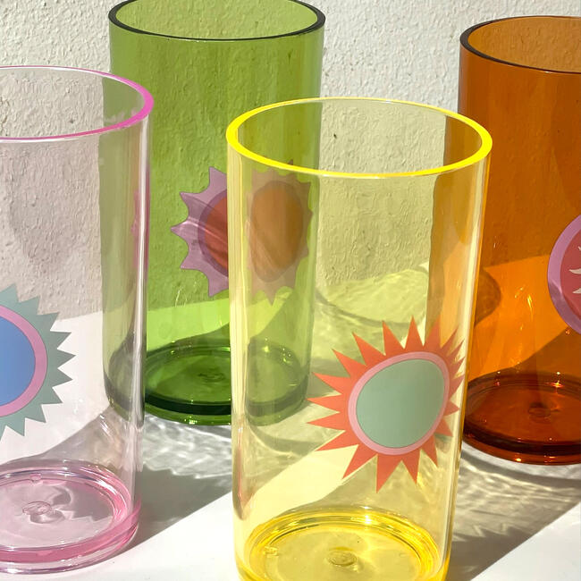 Sunnylife: Poolside Tall Tumbler - Rio Sun Set Of 4 - 10oz (300ml) Glasses - BEACH TOYS - 2