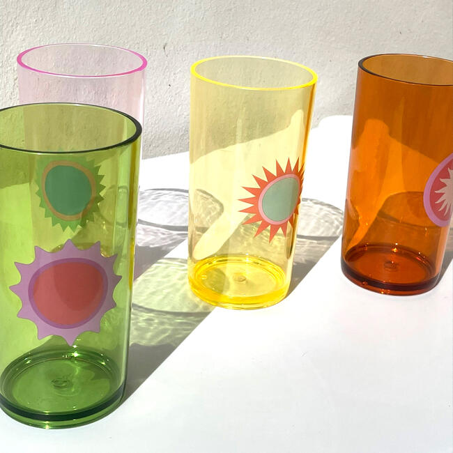 Sunnylife: Poolside Tall Tumbler - Rio Sun Set Of 4 - 10oz (300ml) Glasses - BEACH TOYS - 3