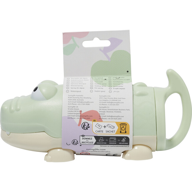 Sunnylife: Water Squirters - Crocodile Pastel Green - Pull Handle To Fill With Water - Water Toys - 6