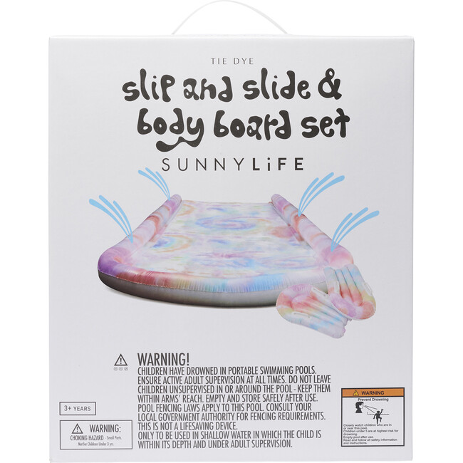 Sunnylife: Slip, Slide & Body Board Set - Tie Dye - Backyard Sprinkler Slide - Water Toys - 7