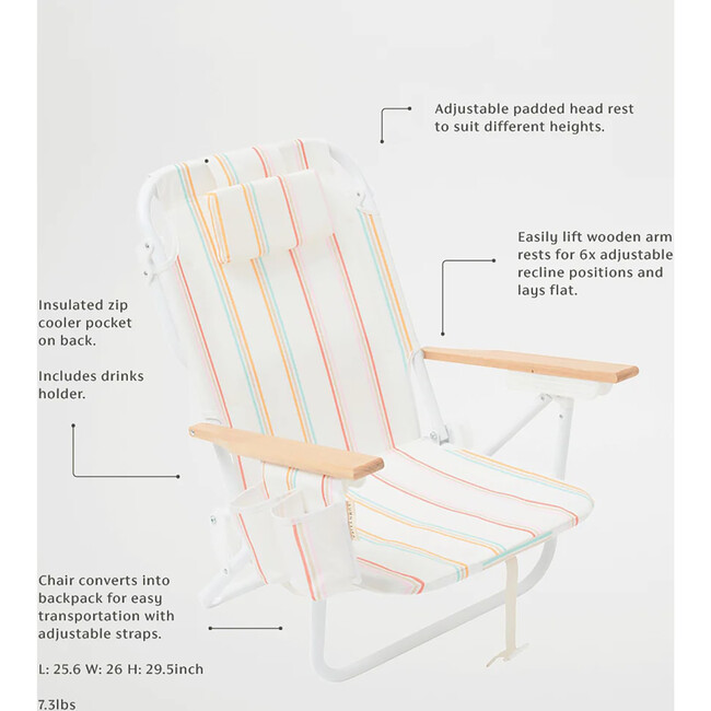 Sunnylife: Luxe Beach Chair - Rio Sun Multi Stripe - BEACH TOYS - 8