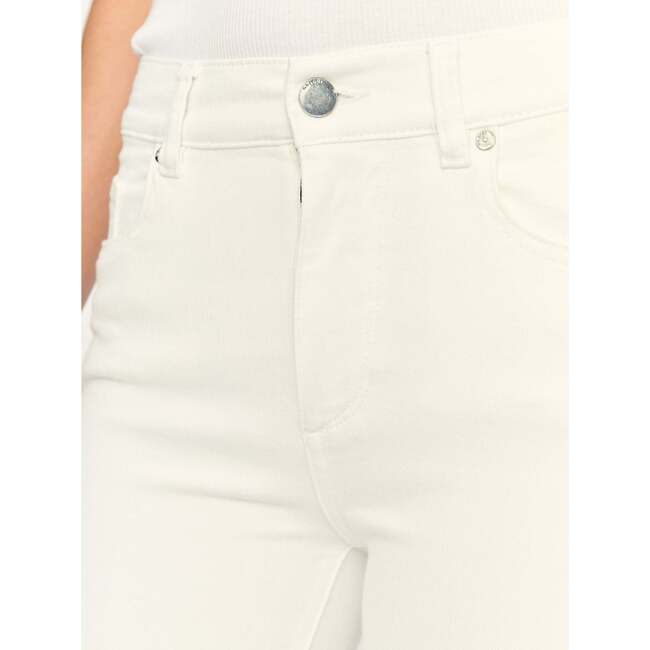 Women's Mara Straight Mid-Rise Instasculpt 27-Inch Jeans, White - Jeans - 5