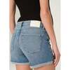 Women's Zoie Maternity Relaxed 4.5-Inch Jean Shorts, Lt Springdale Rolled - Shorts - 5