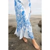 Women's Celine Print One Tie-Shoulder Maxi Dress, Blue Forest - Dresses - 4