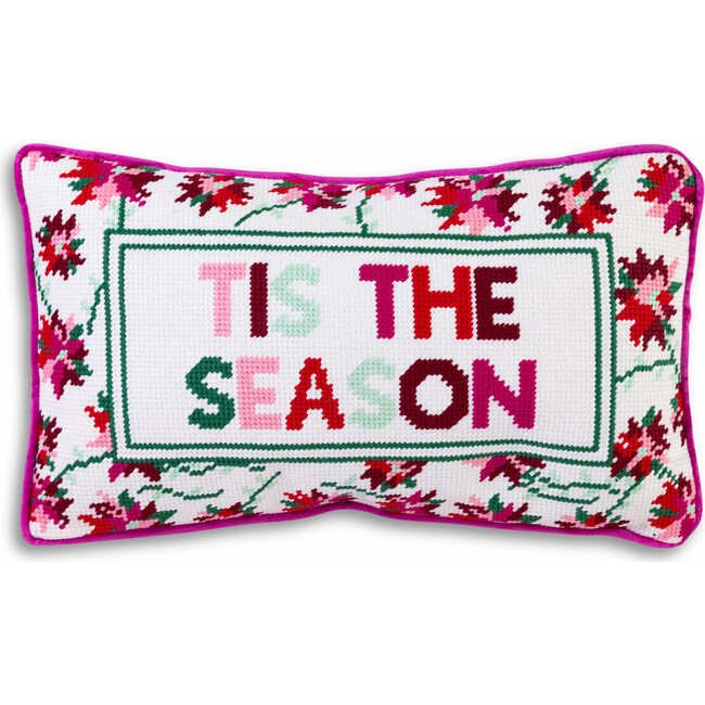 Tis The Season Needlepoint Pillow