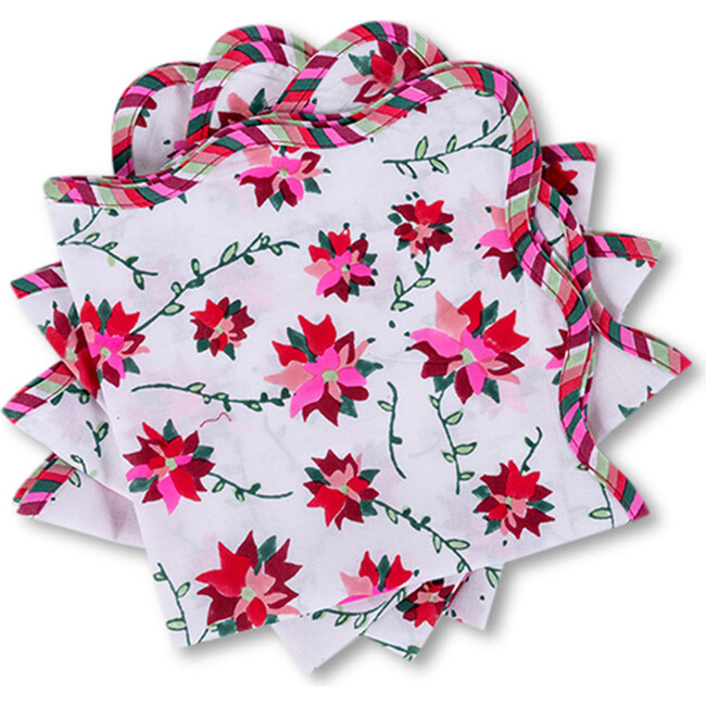 Poinsettia Napkins, Set of 4