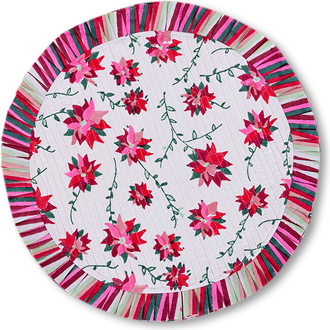 Poinsettia Placemats, Set of 4