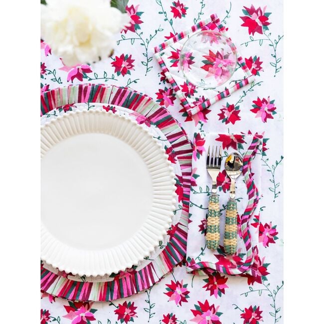 Poinsettia Cocktail Napkins, Set of 6 - Tabletop - 2