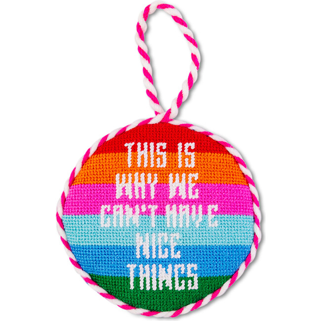 Needlepoint Ornament, Nice Things