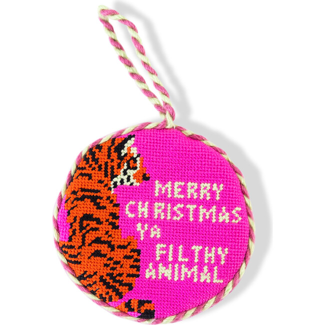 Needlepoint Ornament, Filthy Animal