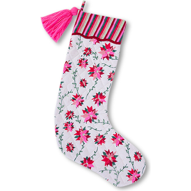 Christmas Stocking, Poinsettia - Stockings - 1