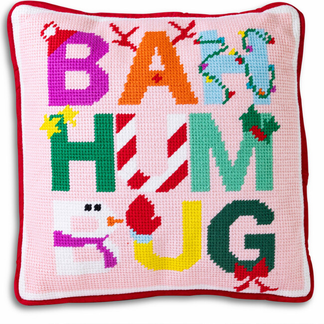 Bah Humbug Needlepoint Pillow