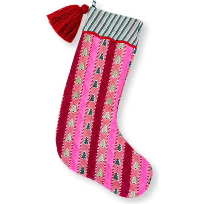 Christmas Stocking, Snowwood Stripe - Stockings - 1