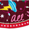 Embroidered Tree Skirt, All Is Bright - Tree Skirts - 5