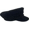 Women's Marina Tweed Chained Cap, Black - Hats - 1 - thumbnail