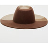 Women's Harlowe Wool 14KT Gold Logo Plate Fedora, Beige, Camel & Brown - Hats - 6