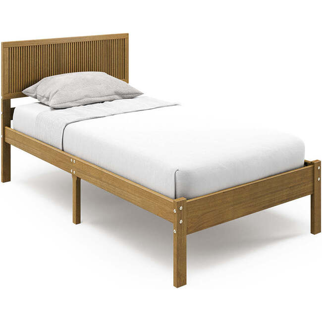 P'Kolino Reeded Wood Twin Bed, Natural Oak