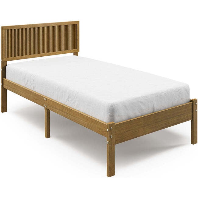 P'Kolino Reeded Wood Twin Bed, Natural Oak - Beds - 6