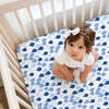 Organic Print Fitted Crib Sheet, Blue Balloons - Crib Sheets - 2