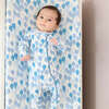 Baby's Print Zipper Footed Onesie, Blue Balloons - Footie Pajamas - 3