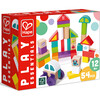 Space Monster Stacking Blocks - 54pc Wooden Colorful Various Shapes Set - Stackers - 4