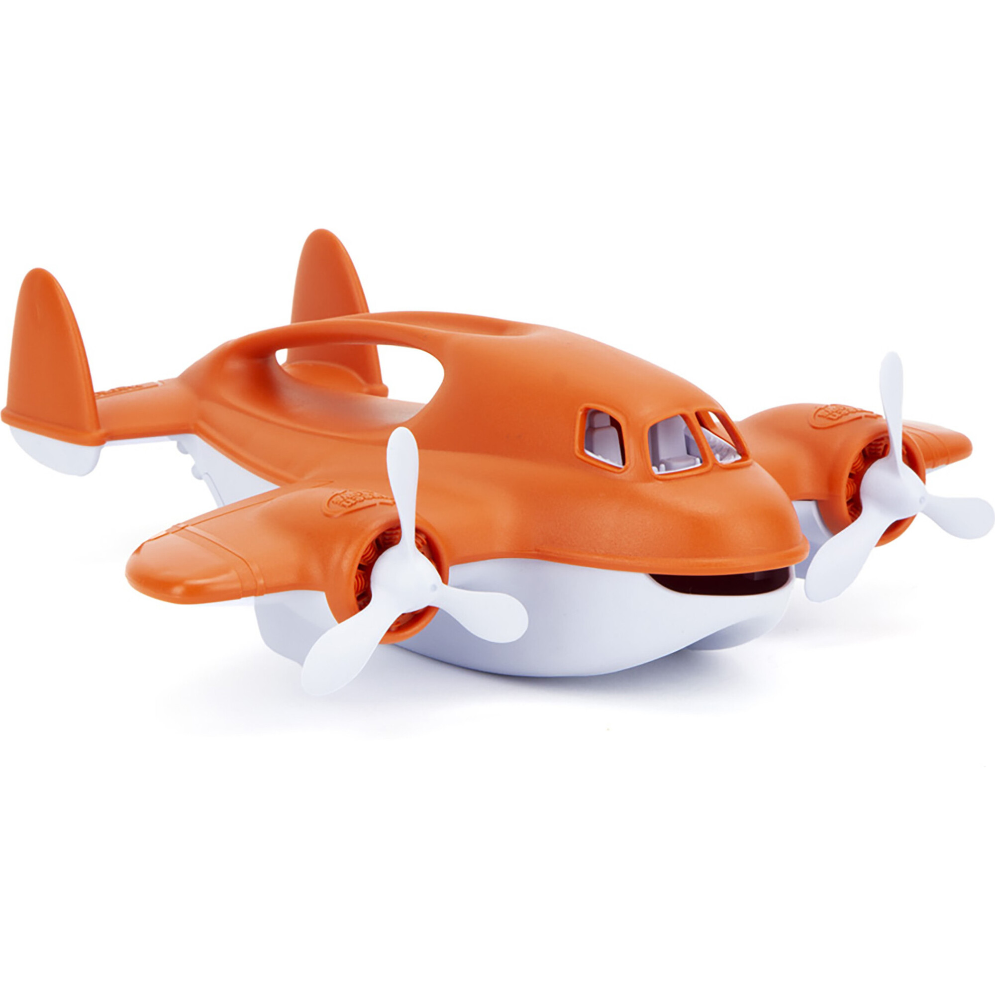 Green Toys: Fire Plane - Orange - Water & Bath Time Play Vehicle - Bath Toys - 1