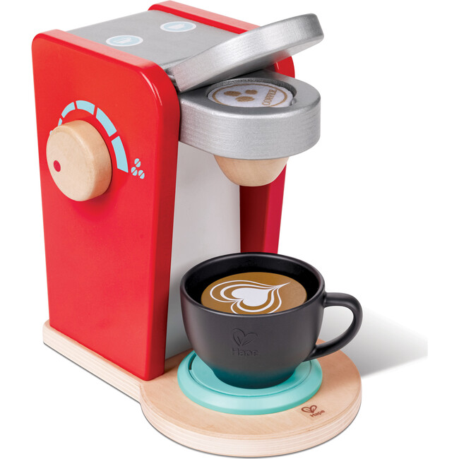 Cafe Coffee Machine - Red - Wooden Kitchen Appliance