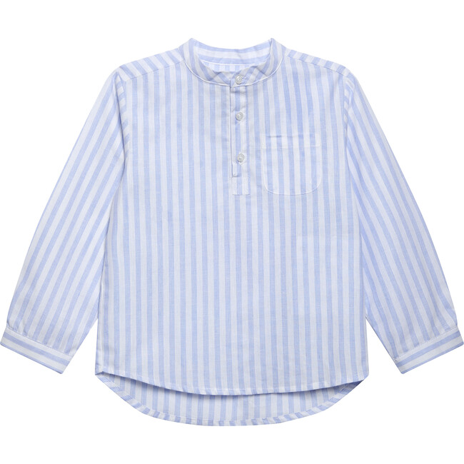 Oscar Shirt, Pale Blue Stripe - Shirts - 1