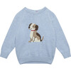 Little Puppy Sweater, Blue Marl - Sweaters - 1 - thumbnail