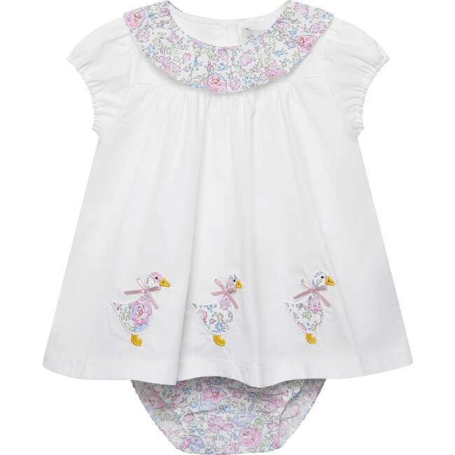 Little Liberty Print My First Duck Dress, Pink Felicite - Dresses - 1