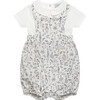 Little Liberty Print Theo Dungaree, Blue Theo - Rompers - 1 - thumbnail