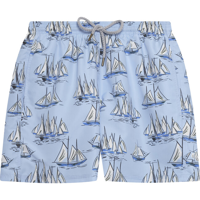 Mens Sailboat Swimshort, Blue