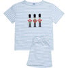 Marching Band Jersey Pajama, Blue Stripe - Pajamas - 1 - thumbnail