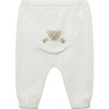 Little Teddy Bear Leggings, Off White - Leggings - 1 - thumbnail