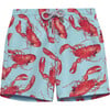 Lobster Swimshort, Aqua - Swim Trunks - 1 - thumbnail