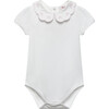 Little Ava Embroidered Petal Body, Pink - Onesies - 1 - thumbnail