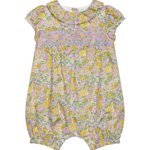 Little Liberty Print Elysian Day Smocked Willow Romper, Lemon Elysian ...
