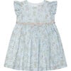 Little Liberty Print Etta Fawn Frill Sleeve Dress, Seafoam  Etta - Dresses - 1 - thumbnail