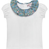 Liberty Print Hedgerow Jersey Top, Blue - T-Shirts - 1 - thumbnail