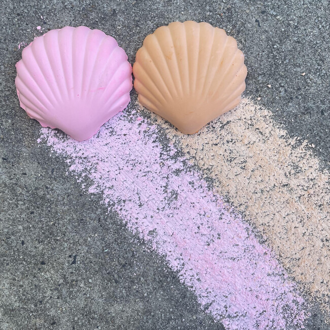 TWEE Sally's Seashells Handmade Sidewalk Chalk, Orange and Pink - Arts & Crafts - 2